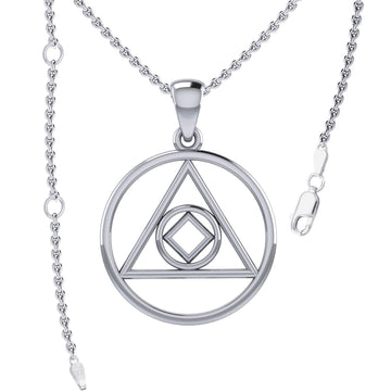 Double Recovery AA and NA Sterling Silver Pendant TPD6371